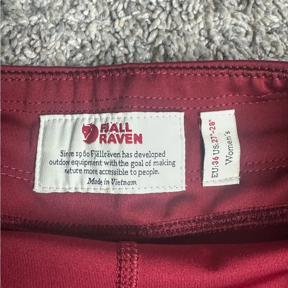 Fjällräven Abisko Midsummer Skort EU 36 US 27 28 4 6 maroon athletic Gorpcore - Picture 12 of 16